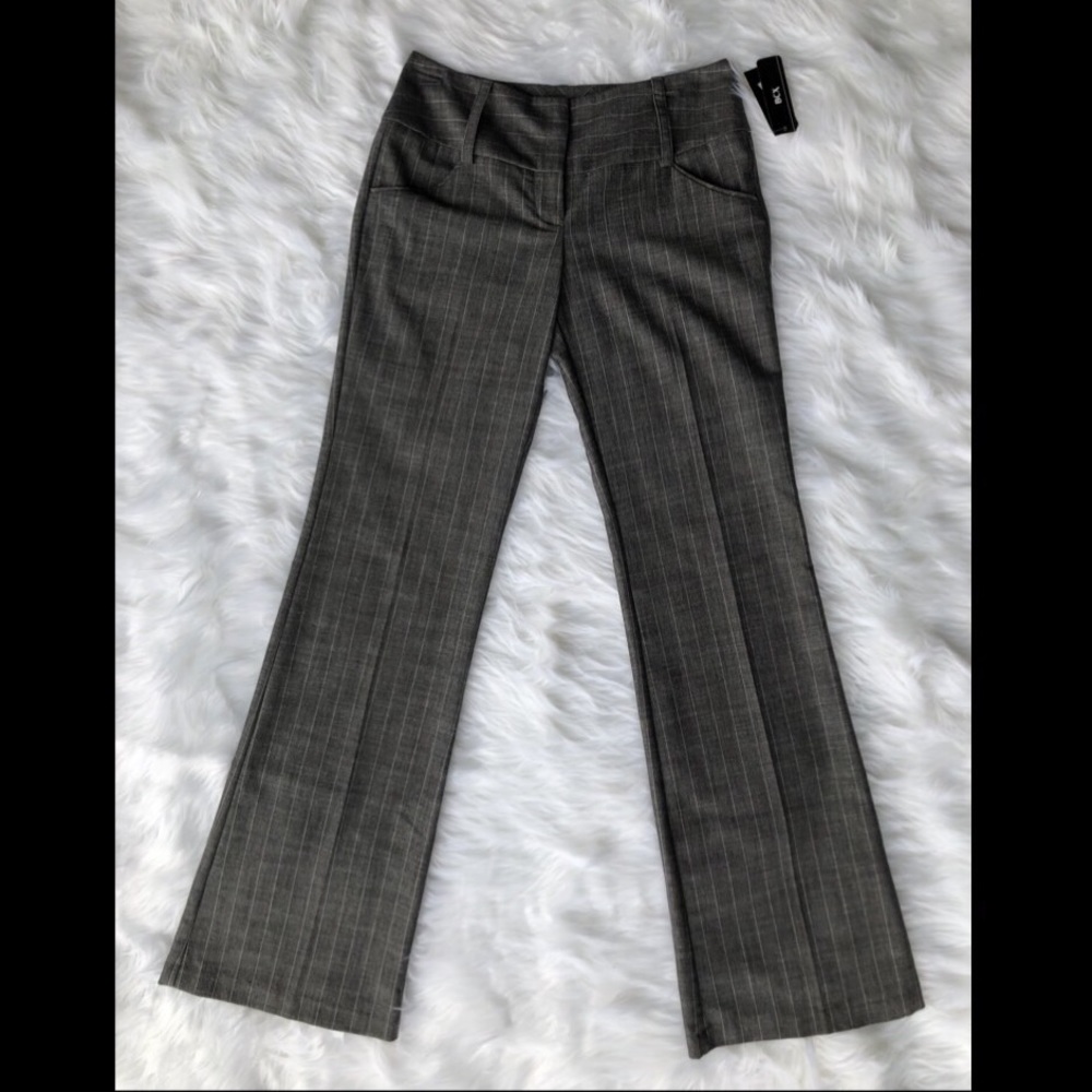 BCX Grey Pinstripe Business Pants